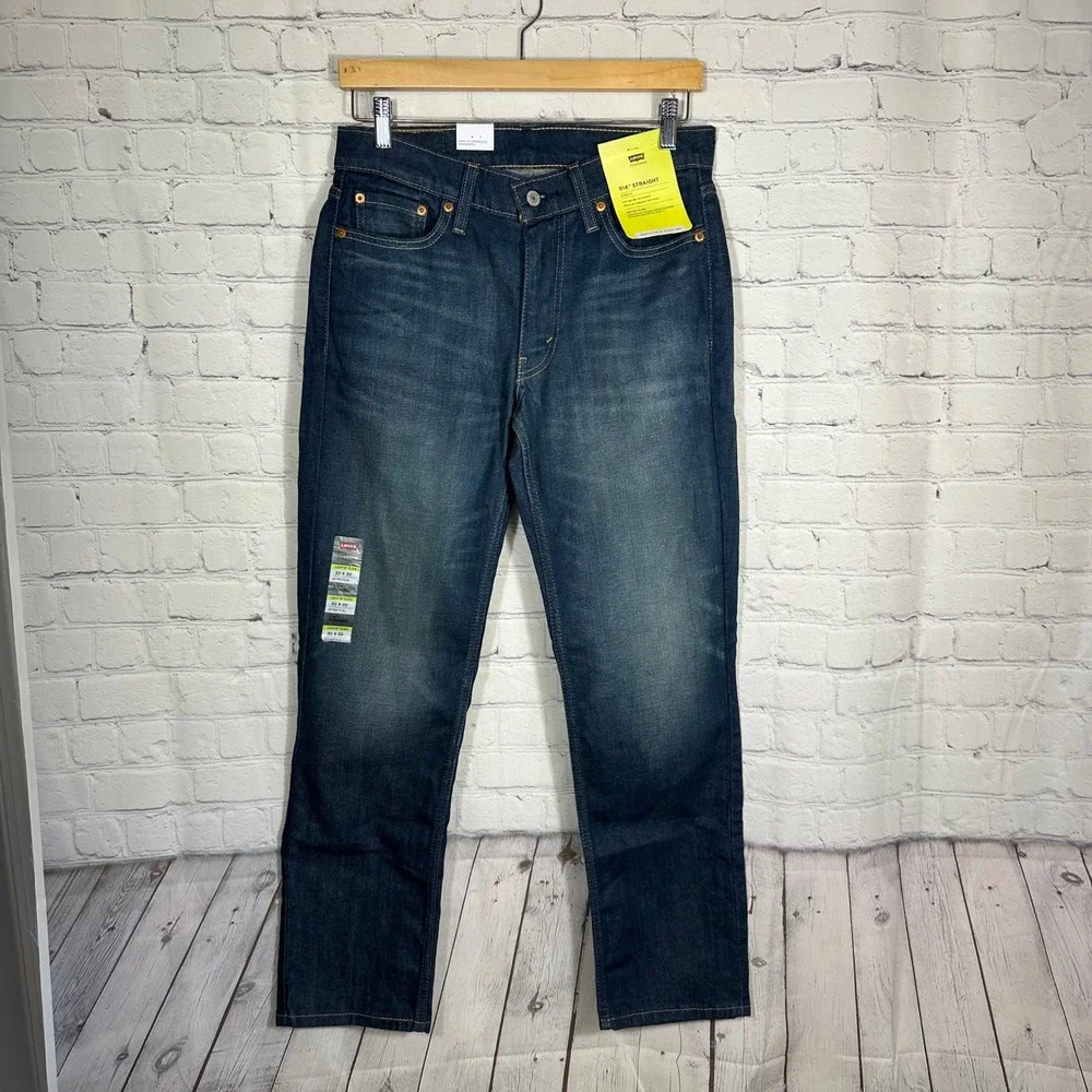 Levis 514 Straight Fit Mens Jeans 30x30 Dark Wash Stretch Performance Denim NEW‎